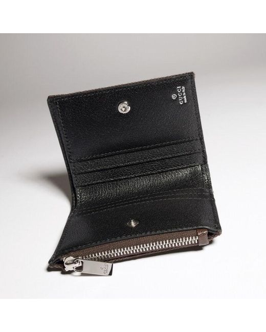 Gucci Brown Small Wallet With Plaque