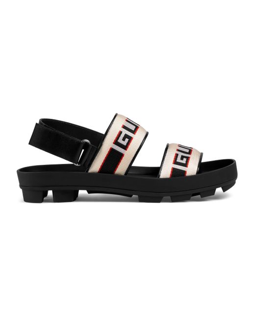 Gucci Stripe Strap Sandal in White for Men Lyst