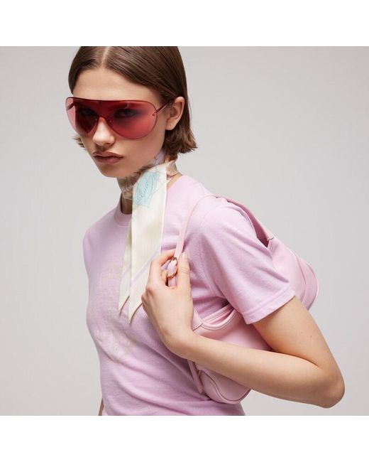Gucci White Printed Silk Ribbon