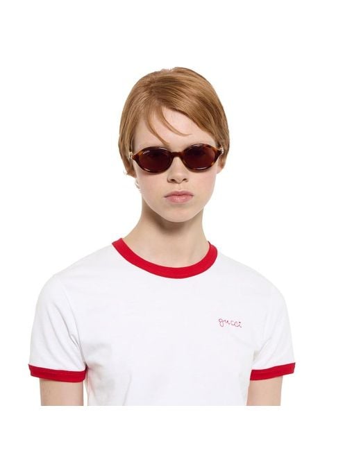 Gucci Brown Round Frame Sunglasses