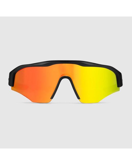 Gucci Yellow Mask-Shaped Sunglasses