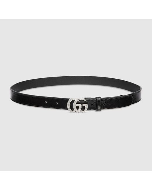 Gucci Black Belt With Double G Buckle, Size 85