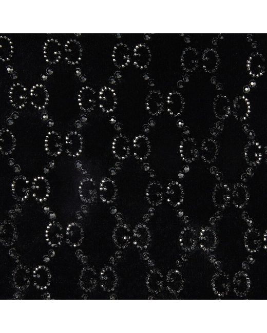 Gucci Black Embroidered Stretch Chenille Top, Ready-To-Wear