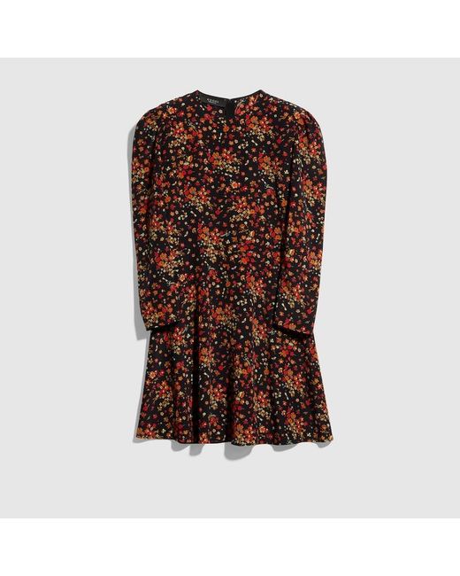 Gucci Brown Printed Silk Dress