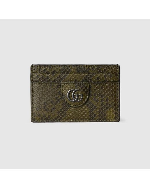 Gucci Kartenetui Aus Pythonleder in Green für Herren