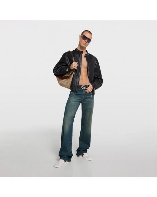 Gucci Metallic Stretch Low-Top Sneaker, Leather for men