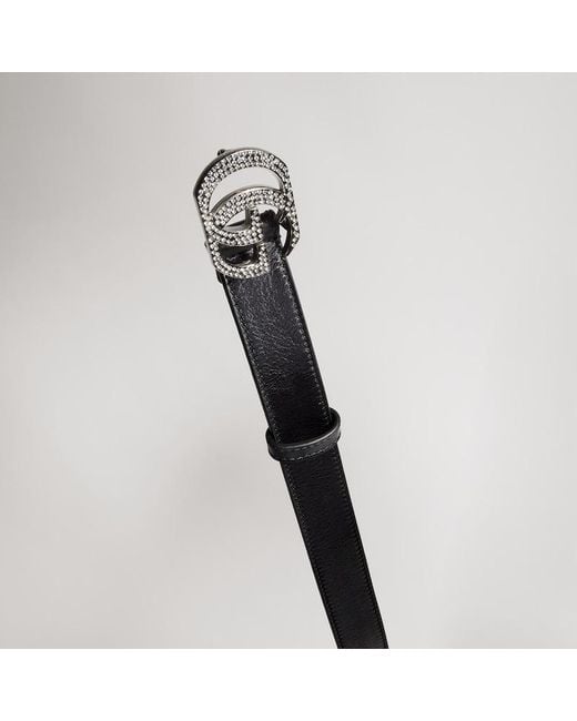 Gucci Black Belt With Double G Buckle, Size 85