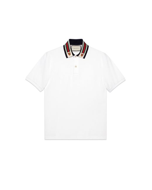 Gucci Tiger-patch Cotton-blend Piqué Polo Shirt in Black (White) for Men -  Save 4% | Lyst