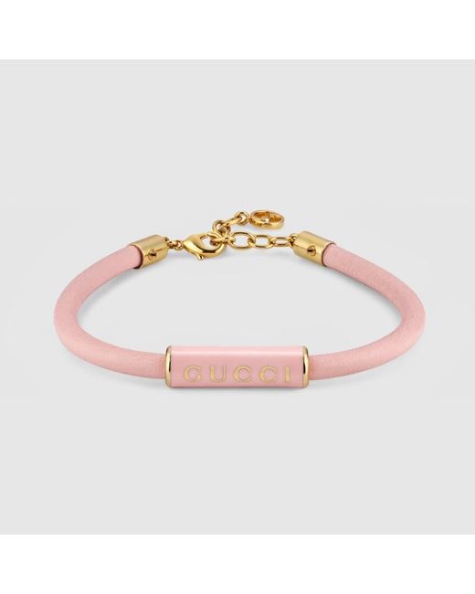 Gucci Pink Bracelet With Enamel