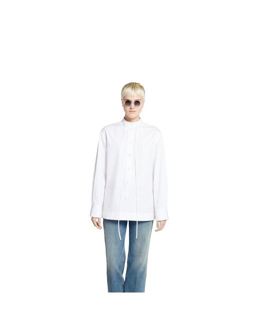 Gucci エンブロイダリー付き コットンポプリン シャツ, ホワイト, ウェア White