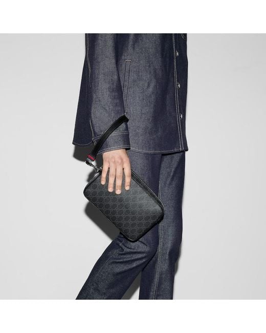 Gucci Black Gg Small Pouch for men