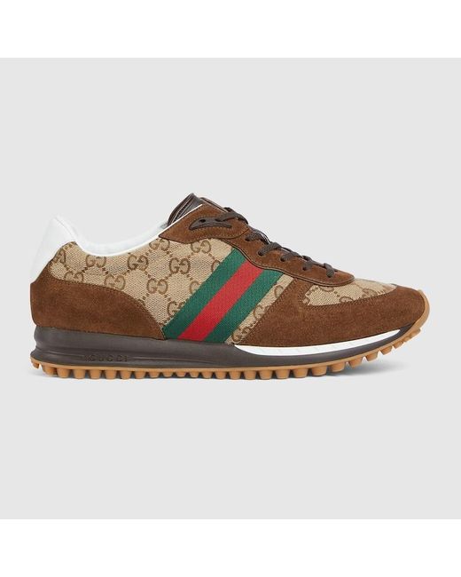 Gucci Brown Re-Motion Sneaker, Suede for men