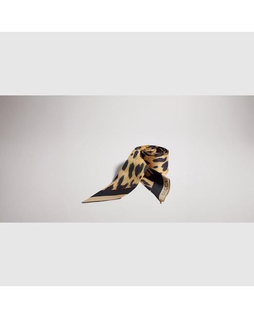 Gucci Metallic Printed Silk Twill Ribbon