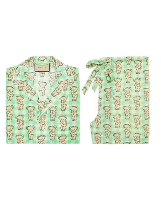 Gucci Green Ha Ha Ha Pajama Set for men