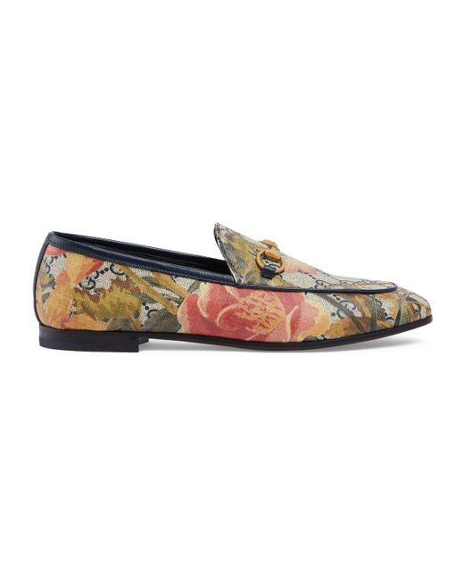 Beskrivelse besked værksted Gucci Online Exclusive Women's Jordaan Flora Loafer in Blue | Lyst