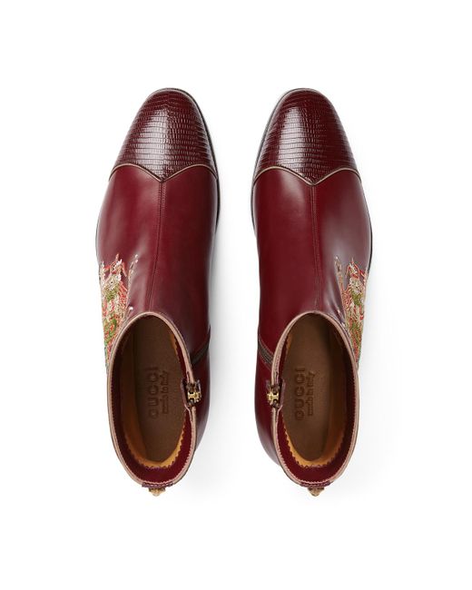 Gucci red dragon boots hot sale