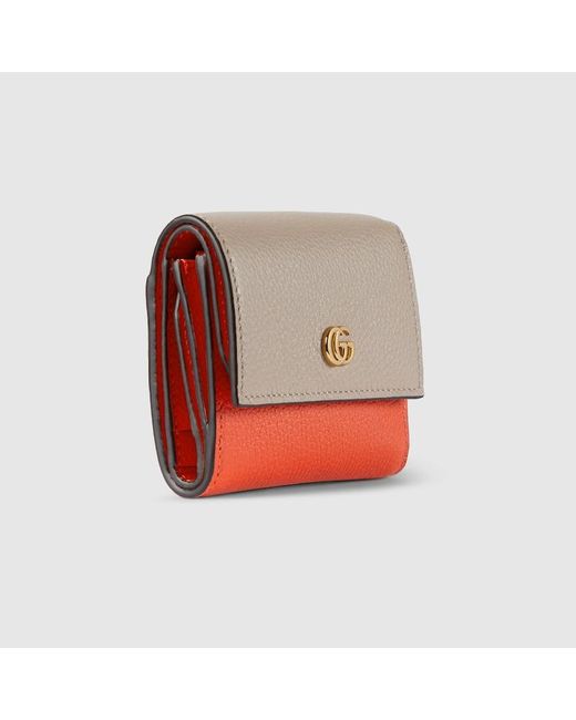 Gucci 日本限定 ダブルG バイカラー ミニ ウォレット, ニュートラル, レザー Natural