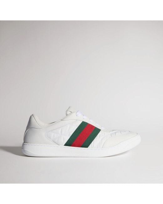 Gucci White Screener Sneaker, Uk for men