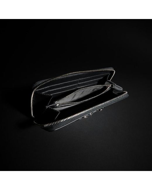 Gucci Black Zip Around Wallet With Horsebit, Leather