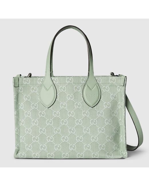 Gucci Green Ophidia GG Medium Tote Bag