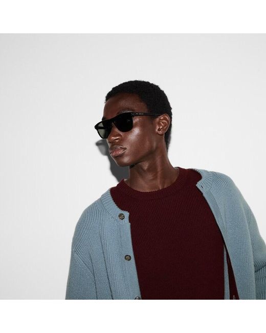 Gucci Black Square Frame Sunglasses for men
