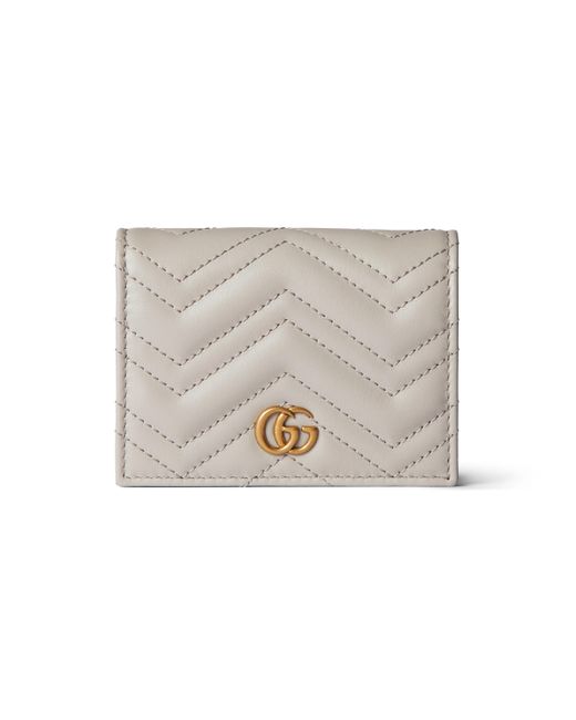 Gucci Gray GG Marmont Card Case Wallet