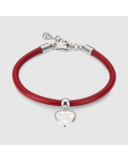 Bracelet Blind For Love Avec Breloque Gucci en coloris Red