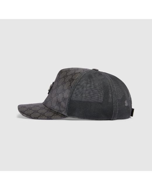 GG Supreme baseball hat in grey and black