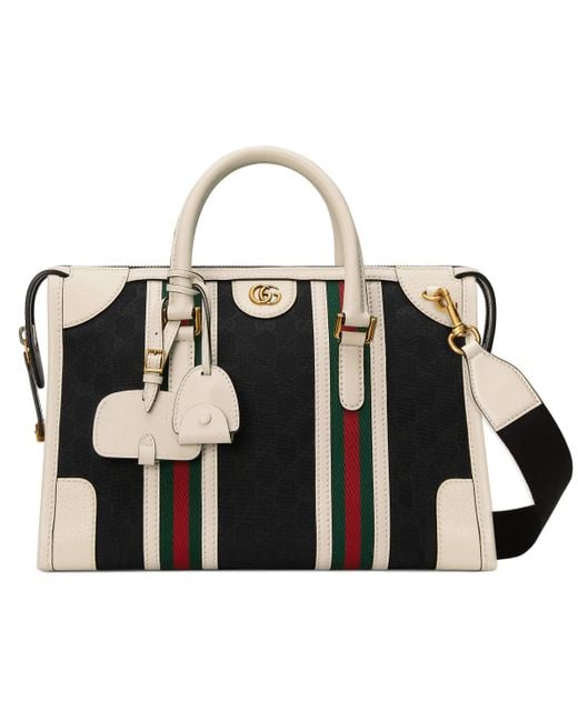 Gucci Bauletto Medium Top Handle Bag in Black | Lyst