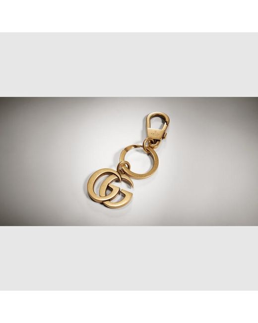 Gucci Metallic Double G Keychain, Metal for men