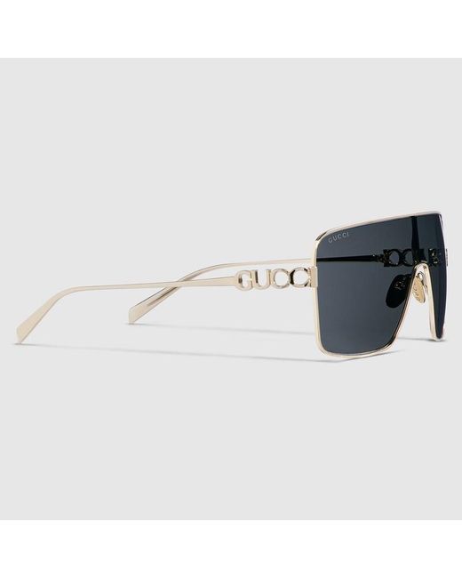 Gucci Blue Rectangular Frame Sunglasses
