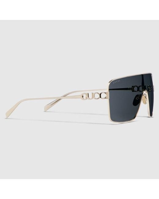 Lunettes De Soleil Rectangulaires Gucci en coloris Blue