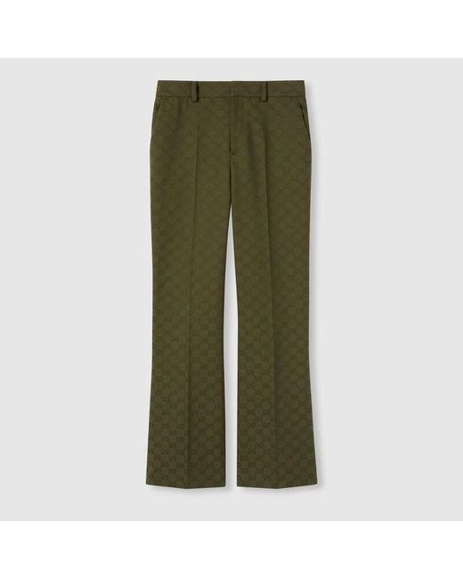 Gucci Green Hose Aus Gg Canvas, Grösse