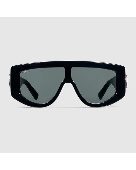 Lunettes De Soleil Rectangulaires Gucci en coloris Black
