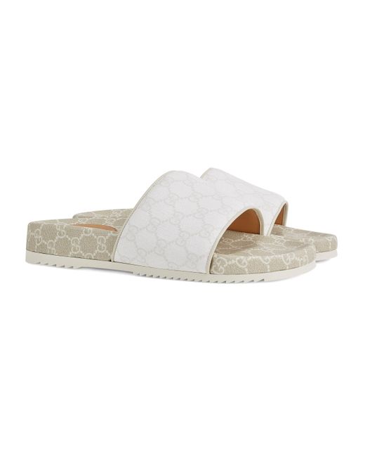Gucci GG Slide Sandal in White for Men 