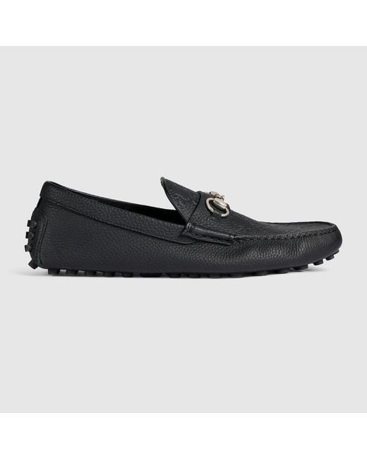 Gucci Black Driver With Horsebit, Leather for men