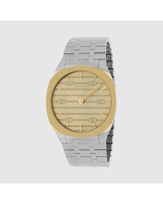 Gucci Metallic 25h Watch, 34mm for men