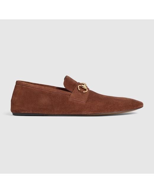 Gucci Brown Ragazzo Loafer, Suede for men