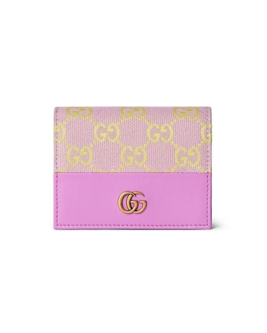 Gucci Pink GG Bifold Card Case