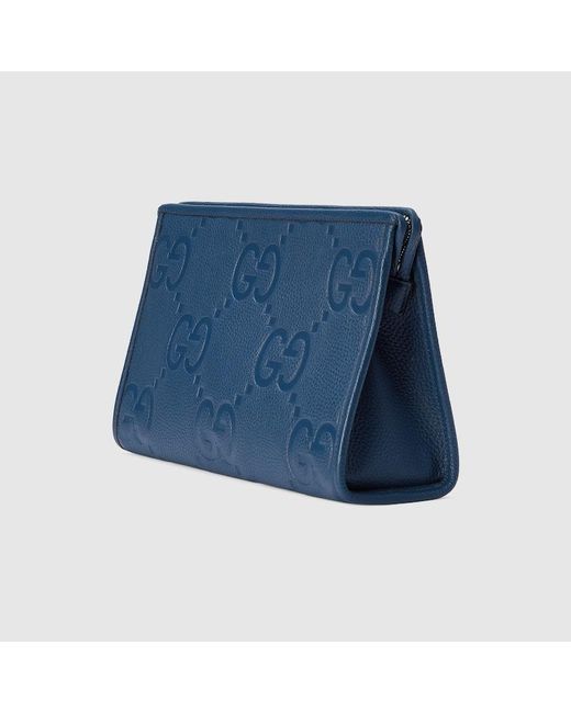 Gucci Blue Jumbo GG Pouch for men