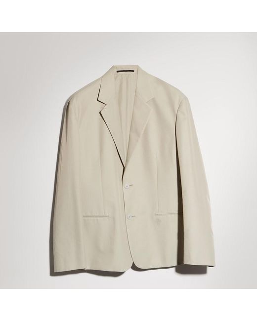 Gucci Natural Lightweight Cotton Nylon Twill Jacket for men