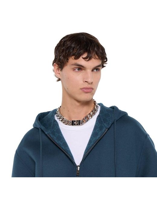 Gucci Metallic Interlocking Chain Necklace for men