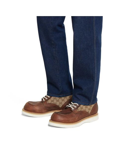 Stivaletto Uomo Stringato, Taglia di Gucci in Brown da Uomo