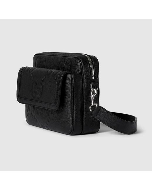 Gucci Black Jumbo GG Small Crossbody Bag for men