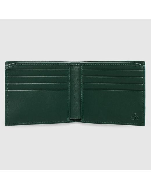 Gucci Blue Interior Gg Bi-Fold Wallet, Gg Canvas for men