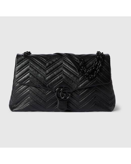 Borsa A Spalla Gg Marmont Misura Grande di Gucci in Black