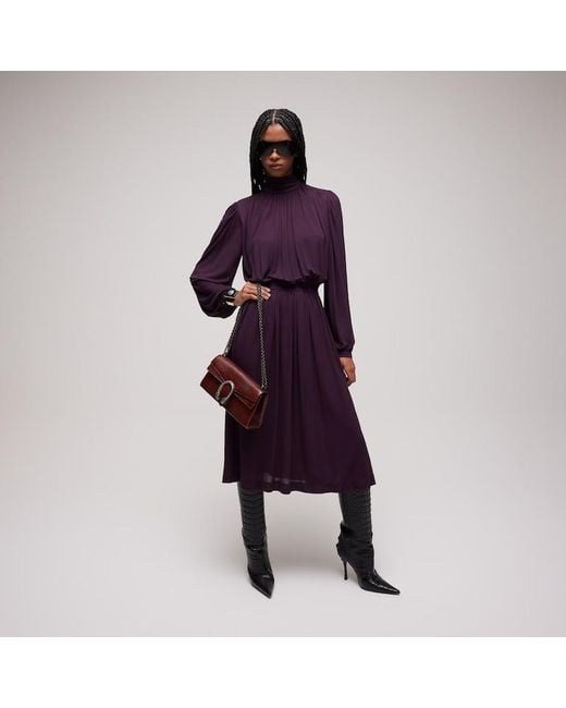 Gucci Purple Light Viscose Crêpe Jersey Dress