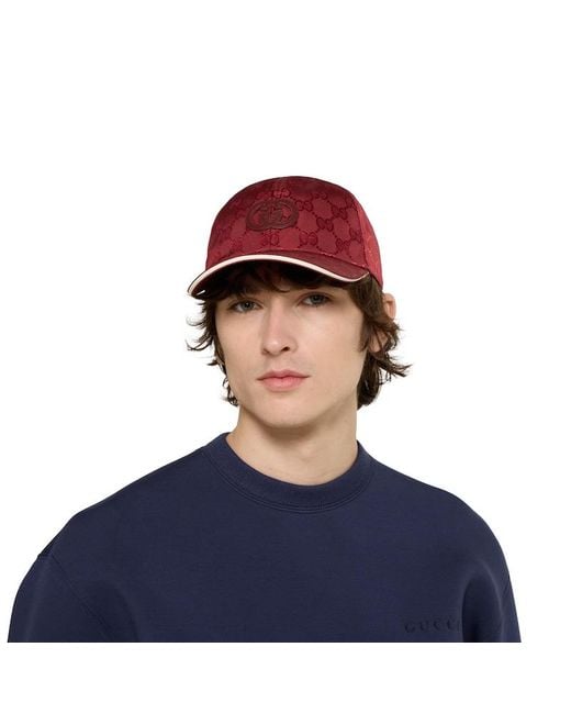 Casquette En Nylon Gg, Taille Gucci pour homme en coloris Red