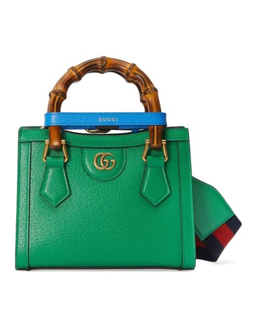 Gucci Diana Mini Tote Bag in Green | Lyst