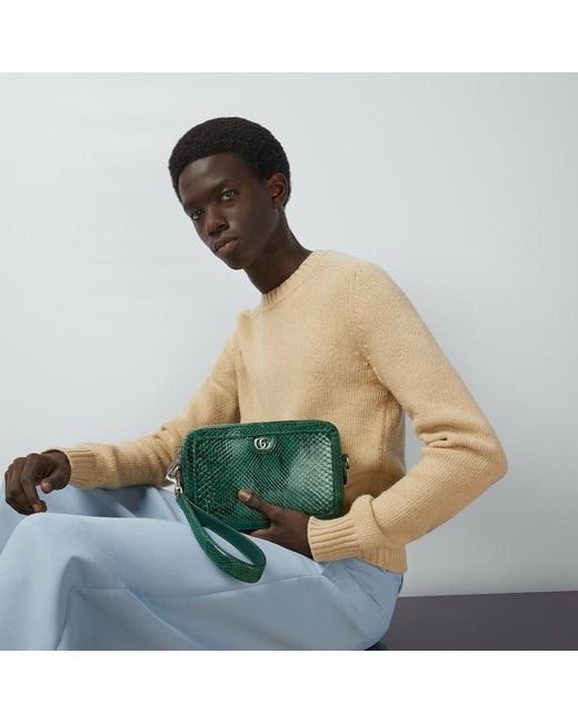 Gucci green store python bag
